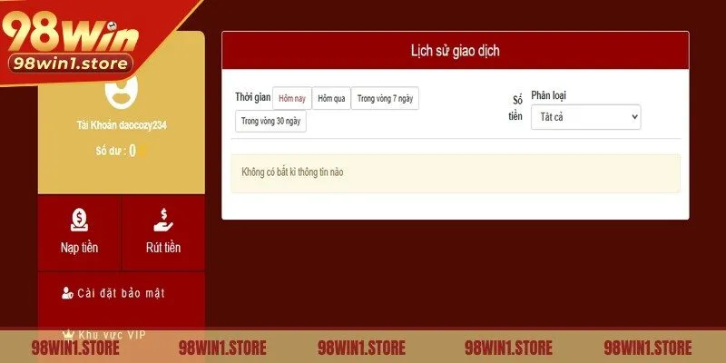 Lưu ý một số yêu cầu để tránh các lỗi không mong muốn khi rút tiền 98win